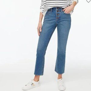 J. Crew Factory flare crop jean in all-day stretch